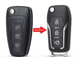 Chiave telecomando per Ford Focus 3 Fiesta connect mondeo c max 3 Bottoni - KEYYOU Modified 3 Buttons Flip Folding car Remote Key Shell For Ford Focus 3 Fiesta connect 1