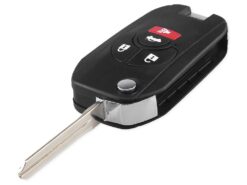 Chiave telecomando per Nissan Altima Maxima Sentra Versa - KEYYOU New 4 Buttons Uncut Blank Remote Flip Folding Key Shell Case Fob for Nissan Altima 2