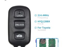 Chiave telecomando per Toyota HYQ12BBX Camry Solara Corolla Sienna 2002 -2007 - KEYYOU Replacement Car Remote Key 314 4mhz Fob 3 Buttons Keyless For Toyota HYQ12BBX Camry Solara 1