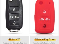 Cover in silicone chiave telecomando per VW VolksWagan Multivan T5 Sharan Caravelle 4 Bottoni - KEYYOU Silicone Car Key Case For VW VolksWagan Multivan T5 Sharan Caravelle 4 Buttons Remote Fob 5