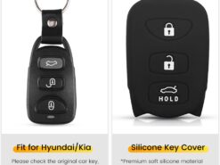Cover in silicone chiave telecomando per Kia Hyundai Elantra Sonata Genesis Santa Fe Accent Coupe Tucson - KEYYOU Silicone Car Key Cover Skin Case For Kia Hyundai Elantra Sonata Genesis Santa Fe Accent 2