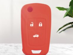 Cover in silicone chiave telecomando per Chevrolet Cruze 3 Buttons Flip Key 2014 2015 - KEYYOU Skin Silicone Remote Car Key Cover Case Shell Holder Fob For Chevrolet Cruze 3 Buttons 2
