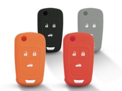 Cover in silicone chiave telecomando per Chevrolet Cruze 3 Buttons Flip Key 2014 2015 - KEYYOU Skin Silicone Remote Car Key Cover Case Shell Holder Fob For Chevrolet Cruze 3 Buttons 5