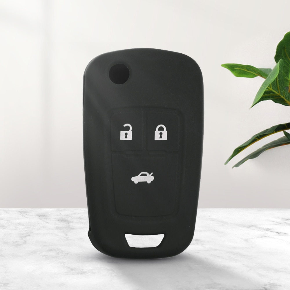 KEYYOU-Skin-Silicone-Remote-Car-Key-Cover-Case-Shell-Holder-Fob-For-Chevrolet-Cruze-3-Buttons Cover in silicone chiave telecomando per Chevrolet Cruze 3 Buttons Flip Key 2014 2015 - KEYYOU Skin Silicone Remote Car Key Cover Case Shell Holder Fob For Chevrolet Cruze 3 Buttons