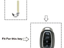 Chiave telecomando per Hyundai 2017 2018 2019 Veloster Snart Tucson I30 Creta Solaris 4 Chiave telecomando per Hyundai 2017 2018 2019 Veloster Snart Tucson I30 Creta Solaris - KEYYOU Smart Emergency Key Blade For Hyundai 2017 2018 2019 Veloster Snart Tucson I30 Creta Solaris 2