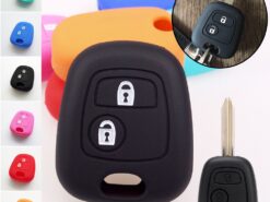 Cover chiave telecomando in silicone per Citroen C1 C2 C3 C4 Xsara Picasso Peugeot 106 107 206 207 307 - 2 pulsante Chiave Del Silicone Della Copertura Fit Per Citroen C1 C2 C3 C4 Xsara Picasso 5