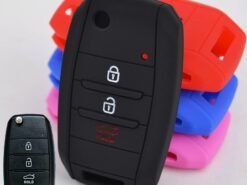 Cover chiave telecomando in silicone per Kia Sportage Cerato Optima k5 Rio Carens Rondo Cee picanto k2 Anima Sorento - 3 4 pulsante Chiave Del Silicone Della Copertura Della Cassa Fob Fit Per Kia Sportage Cerato 4