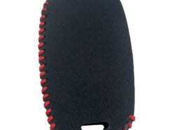 Cover chiave telecomando per Kia Soul Optima Rio Carens Picanto Auto Protector 5 Cover chiave telecomando per Kia Soul Optima Rio Carens Picanto Auto Protector - 3 pulsanti chiave dell automobile copertura in pelle Fob custodia nera per Kia Soul Optima Rio 3