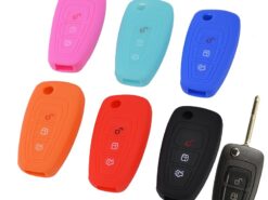 Cover chiave telecomando in silicone per Ford Focus Mk3 St Fiesta Ranger Mondeo Ecosport Escape - 3 tasto di Misura Per Ford Focus Mk3 St Fiesta Ranger Mondeo Ecosport Escape Kuga Chiave 3