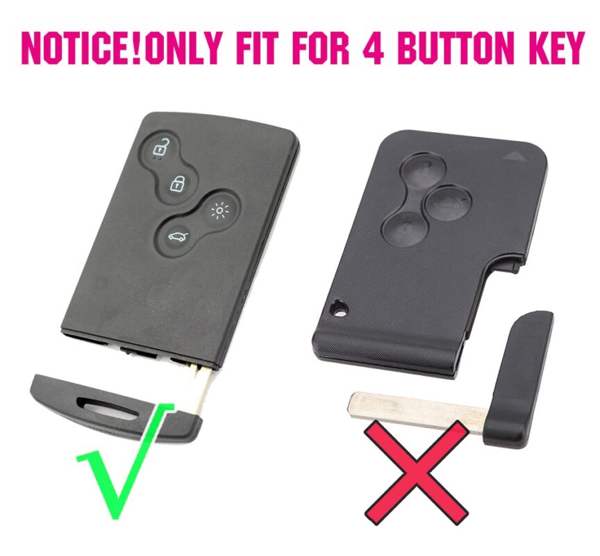 Cover Telecomando Renault - Per Megane, Koleos, Scenic, Clio, Laguna - Keyless, 4 Tasti, Portachiavi Pelle - Foto 5