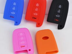 Cover chiave telecomando in silicone per Kia Sportage Anima Sorento Forte Rio k5 Optima Hyundai Elantra Sonata Veloster genesis - 4 pulsante Chiave Del Silicone Della Copertura Della Cassa Misura Per Kia Sportage Anima Sorento Forte 2
