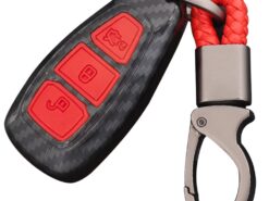 Cover chiave telecomando per Ford Focus MK3 MK4 Fiesta 2008 - 2017 Mondeo Kuga - ABS Chiave In Fibra di Carbonio Borsette Supporto Della Copertura Chiave A Distanza Caso Fob Portachiavi 1