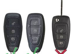 Cover chiave telecomando per Ford Focus MK3 MK4 Fiesta 2008 - 2017 Mondeo Kuga - ABS Chiave In Fibra di Carbonio Borsette Supporto Della Copertura Chiave A Distanza Caso Fob Portachiavi 2