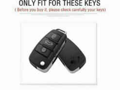 Cover chiave telecomando per AUDI A1 A3 A4 A5 A6 A7 A8 A1 TT Q3 Q5 Q7 RS6 4 Cover chiave telecomando per AUDI A1 A3 A4 A5 A6 A7 A8 A1 TT Q3 Q5 Q7 RS6 - ABS in fibra di carbonio 3 pulsanti Flip Key Cover custodia pelle per AUDI A1 A3 2