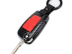 Cover chiave telecomando per AUDI A1 A3 A4 A5 A6 A7 A8 A1 TT Q3 Q5 Q7 RS6 6 Cover chiave telecomando per AUDI A1 A3 A4 A5 A6 A7 A8 A1 TT Q3 Q5 Q7 RS6 - ABS in fibra di carbonio 3 pulsanti Flip Key Cover custodia pelle per AUDI A1 A3 4