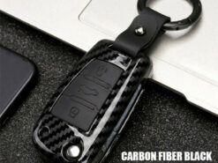 Cover chiave telecomando per AUDI A1 A3 A4 A5 A6 A7 A8 A1 TT Q3 Q5 Q7 RS6 7 Cover chiave telecomando per AUDI A1 A3 A4 A5 A6 A7 A8 A1 TT Q3 Q5 Q7 RS6 - ABS in fibra di carbonio 3 pulsanti Flip Key Cover custodia pelle per AUDI A1 A3 5