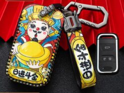 Cover chiave telecomando per Chery Tiggo Arrizo 8 7 5X 2019 2020 - Borsa a 3 bottoni in pelle per custodia portachiavi per Chery Tiggo Arrizo 8 7 5X 4