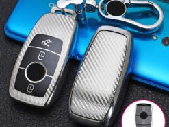 Cover chiave telecomando per Mercedes Benz 2017 classe E W213 2018 classe S - Borsa a conchiglia per custodia chiave in carbonio TPU per Mercedes Benz 2017 classe E W213 3