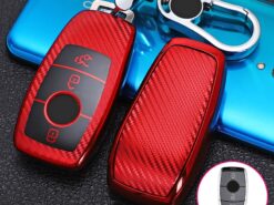 Cover chiave telecomando per Mercedes Benz 2017 classe E W213 2018 classe S - Borsa a conchiglia per custodia chiave in carbonio TPU per Mercedes Benz 2017 classe E W213 5