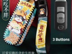 Cover chiave telecomando per MAZDA 2 3 5 6 CX-5 CX-7 velocità Miata MX5 Shell Jacket Protector 5 Cover chiave telecomando per MAZDA 2 3 5 6 CX-5 CX-7 velocità Miata MX5 Shell Jacket Protector - Caso di cuoio di Fob della copertura chiave dell automobile per MAZDA 2 3 5 6 3