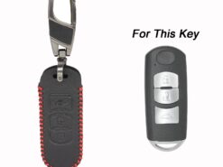 Cover chiave telecomando per MAZDA 2 3 5 6 CX-5 CX-7 Miata MX5 Shell Jacket Protector - Caso di cuoio di Fob della copertura chiave dell automobile per MAZDA 2 3 5 6 8