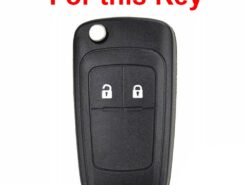 Chiave telecomando per Chevrolet Cruze Malibu Equinox di Sonic Impala Caprice Camaro 4 Chiave telecomando per Chevrolet Cruze Malibu Equinox di Sonic Impala Caprice Camaro - Chiave dell automobile Di Vibrazione Borsette Caso Della Copertura Fob Holder 2 Pulsante di Modifica Per 2