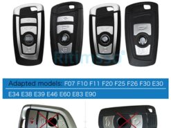 Cover chiave telecomando per BMW 3 4 5 serie 320i 530i 550i F20 F21 F30 F31 F25 F01 F02 4 Cover chiave telecomando per BMW 3 4 5 serie 320i 530i 550i F20 F21 F30 F31 F25 F01 F02 - Copertura astuta della pelle della cassa del portachiavi dell automobile in lega di zinco per BMW 1