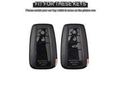 Cover chiave telecomando per Toyota Camry Prius Corolla C-HR CHR RAV4 Avalon Land Cruiser Prado 2018 2019 2020 4 Cover chiave telecomando per Toyota Camry Prius Corolla C-HR CHR RAV4 Avalon Land Cruiser Prado 2018 2019 2020 - Copertura chiave dell automobile del cuoio genuino per Toyota Camry Prius Corolla C HR CHR RAV4 1