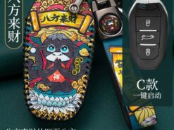 Cover chiave telecomando per Peugeot 308 408 508 2008 3008 4008 5008 Citroen C4 C4L C6 C3-XR - Copertura completa della cassa chiave dell automobile di cuoio per Peugeot 308 408 508 2008 3008 5