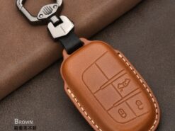 Cover chiave telecomando per Jeep Grand Cherokee Chrysler 200 300 Dodge Charger Challenger Dart Durango Journey 4 Cover chiave telecomando per Jeep Grand Cherokee Chrysler 200 300 Dodge Charger Challenger Dart Durango Journey - Copertura del supporto della cassa del telecomando dell automobile di cuoio per Jeep Grand Cherokee Chrysler 2