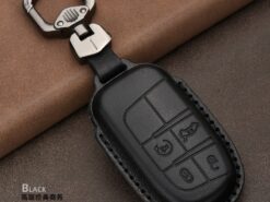 Cover chiave telecomando per Jeep Grand Cherokee Chrysler 200 300 Dodge Charger Challenger Dart Durango Journey 6 Cover chiave telecomando per Jeep Grand Cherokee Chrysler 200 300 Dodge Charger Challenger Dart Durango Journey - Copertura del supporto della cassa del telecomando dell automobile di cuoio per Jeep Grand Cherokee Chrysler 4