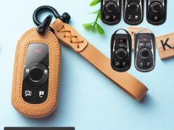 Cover chiave telecomando per Buick Envision Vervno Encore GS 20T 28T nuovo LACROSSE Opel Astra K - Copertura della cassa chiave a distanza dell automobile di cuoio per Buick Envision Vervno Encore GS 5