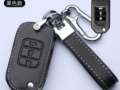 Cover chiave telecomando per Honda CivIc HRV CRV XRV Crider Odyssey 2015-2018 - Copertura della cassa chiave a distanza dell automobile di cuoio per Honda CivIc HRV CRV XRV 4