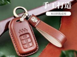 Cover chiave telecomando per Honda Civic HR-V accordo giada Jazz City pilota Crider Odyssey 2015 2016 -2018 2019 5 Cover chiave telecomando per Honda Civic HR-V accordo giada Jazz City pilota Crider Odyssey 2015 2016 -2018 2019 - Copertura della cassa chiave dell automobile del cuoio genuino per Honda Civic HR V accordo giada 2