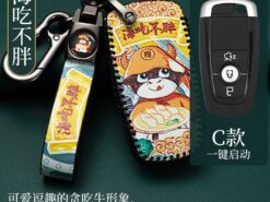 Cover chiave telecomando per Ford Fusion Mustang Explorer F-250 2017 2018 4 Cover chiave telecomando per Ford Fusion Mustang Explorer F-250 2017 2018 - Copertura della cassa chiave dell automobile di cuoio per Ford Fusion Mustang Explorer F 250 2017 2