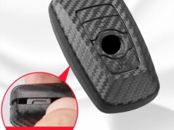Cover chiave telecomando per BMW 520 525 F15 F16 F30 F34 F10 F07 F20 F15 F16 F18 F48 F39 118i 320i G30 G11 X5 X6 M3M4M5 - Copertura della cassa chiave dell automobile in fibra di carbonio per BMW 520 525 F15 F16 4
