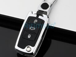 Cover chiave telecomando per VW Volkswagen Polo Tiguan Passat B5 B6 B7 Golf 4 5 6 MK6 Jetta Lavida per Skoda Octavia - Copertura della cassa chiave dell automobile in lega di zinco per VW Volkswagen Polo Tiguan Passat 10