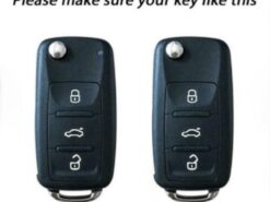 Cover chiave telecomando per VW Volkswagen Polo Tiguan Passat B5 B6 B7 Golf 4 5 6 MK6 Jetta Lavida per Skoda Octavia - Copertura della cassa chiave dell automobile in lega di zinco per VW Volkswagen Polo Tiguan Passat 2