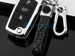 Cover chiave telecomando per VW Volkswagen Polo Tiguan Passat B5 B6 B7 Golf 4 5 6 MK6 Jetta Lavida per Skoda Octavia - Copertura della cassa chiave dell automobile in lega di zinco per VW Volkswagen Polo Tiguan Passat 9