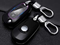 Cover chiave telecomando per Buick Envision LaCrosse Encore Regal - Copertura della cassa del portachiavi dell automobile dell abs della fibra del carbonio per le catene 2