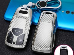 Cover chiave telecomando per AUDI A4 A4L A5 Q5 Q7 TT 2016 2017 - Copertura della cassa della chiave dell automobile di TPU della fibra del carbonio Shell per AUDI 2