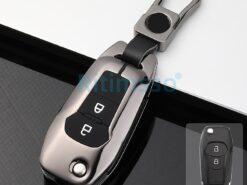 Cover chiave telecomando per Ford Fusion Fiesta Mondeo Escort F-150 F-250 Explorer Ranger Kuga 2 Focus MK3 - Copertura di caso chiave pieghevole in lega di zinco per Ford Fusion Fiesta Mondeo Escort F 2