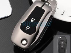 Cover chiave telecomando per Ford Fusion Fiesta Mondeo Escort F-150 F-250 Explorer Ranger Kuga 2 Focus MK3 - Copertura di caso chiave pieghevole in lega di zinco per Ford Fusion Fiesta Mondeo Escort F 3