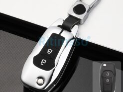 Cover chiave telecomando per Ford Fusion Fiesta Mondeo Escort F-150 F-250 Explorer Ranger Kuga 2 Focus MK3 - Copertura di caso chiave pieghevole in lega di zinco per Ford Fusion Fiesta Mondeo Escort F 5