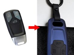 Cover chiave telecomando per Audi A6 A5 Q7 S4 S5 A4 B9 Q7 A4L 4m TT TTS RS 8S 2016 2017 2018 - Coperture della cassa della copertura chiave dell automobile opaca dell abs della fibra del carbonio per 2