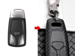 Cover chiave telecomando per Audi A6 A5 Q7 S4 S5 A4 B9 Q7 A4L 4m TT TTS RS 8S 2016 2017 2018 - Coperture della cassa della copertura della chiave dell automobile di plastica della fibra del carbonio per 1