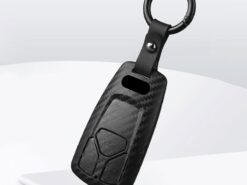 Cover chiave telecomando per Audi A6 A5 Q7 S4 S5 A4 B9 Q7 A4L 4m TT TTS RS 8S 2016 2017 2018 - Coperture della cassa della copertura della chiave dell automobile di plastica della fibra del carbonio per 2