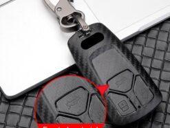 Cover chiave telecomando per Audi A6 A5 Q7 S4 S5 A4 B9 Q7 A4L 4m TT TTS RS 8S 2016 2017 2018 - Coperture della cassa della copertura della chiave dell automobile di plastica della fibra del carbonio per 3