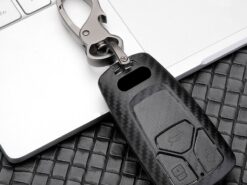 Cover chiave telecomando per Audi A6 A5 Q7 S4 S5 A4 B9 Q7 A4L 4m TT TTS RS 8S 2016 2017 2018 - Coperture della cassa della copertura della chiave dell automobile di plastica della fibra del carbonio per 4