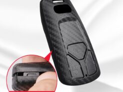 Cover chiave telecomando per Audi A6 A5 Q7 S4 S5 A4 B9 Q7 A4L 4m TT TTS RS 8S 2016 2017 2018 - Coperture della cassa della copertura della chiave dell automobile di plastica della fibra del carbonio per 5